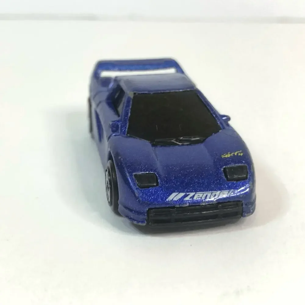 vintage 90s hot wheels Zender fact 4‎ Diecast car blue made in malaysia